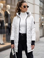 Dámska prešívaná prechodná bunda s kapucňou, svetlošedá, FashionStreet TY5788