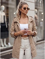 Dámská přechodová bunda typu parka, béžová, FashionStreet TY5808