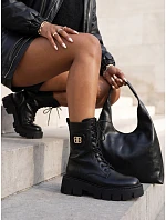 Botki damskie  na czarne model 22350649 - FashionStreet