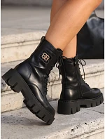 Botki damskie  na czarne model 22350649 - FashionStreet
