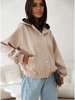 Dámská bomberová bunda s kapucí, béžová, FashionStreet TY5927