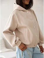 Dámská bomberová bunda s kapucí, béžová, FashionStreet TY5927