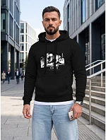 Pánská mikina s kapucí a potiskem TOKYO, černá, FashionStreet NX5146BX