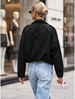 Krótka kurtka damska przejściowa czarna model 22350766 - FashionStreet