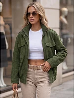 Dámská semišová bunda typu bomber, zelená, FashionStreet TY5959 Dámská semišová bunda typu bomber, zelená, FashionStreet TY5959