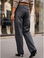 Jeansy damskie baggy z paskiem czarne FashionStreet UY3117 Jeansy damskie baggy z paskiem czarne FashionStreet UY3117