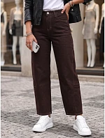 Jeansy damskie balloon fit z wysokim stanem brązowe FashionStreet UY3120 Jeansy damskie balloon fit z wysokim stanem brązowe FashionStreet UY3120