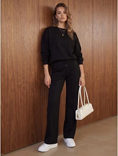 Komplet damski dresowy czarny FashionStreet AY1226