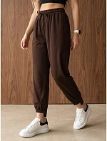 Spodnie damskie joggery z gumką w pasie czekoladowe FashionStreet UY3155 Spodnie damskie joggery z gumką w pasie czekoladowe FashionStreet UY3155