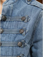 Kurtka damska jeansowa Napoleonka niebieska FashionStreet TY6045 Kurtka damska jeansowa Napoleonka niebieska FashionStreet TY6045