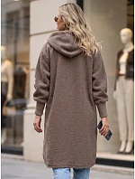 Płaszcz damski baranek długi z kapturem fango FashionStreet NY0799 Płaszcz damski baranek długi z kapturem fango FashionStreet NY0799