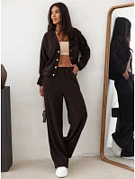 Komplet damski sztruksowy z kardiganem czekoladowy FashionStreet AY1232 Komplet damski sztruksowy z kardiganem czekoladowy FashionStreet AY1232