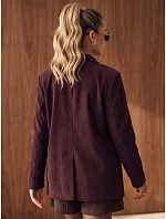 Dámská cordurová bunda v barvě lilku FashionStreet PY0159 Dámská cordurová bunda v barvě lilku FashionStreet PY0159