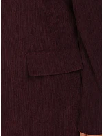 Dámská cordurová bunda v barvě lilku FashionStreet PY0159 Dámská cordurová bunda v barvě lilku FashionStreet PY0159
