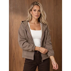 Bluza damska z kapturem rozpinana ocieplana fango model 22544861 - FashionStreet Bluza damska z kapturem rozpinana ocieplana fango model 22544861 - FashionStreet