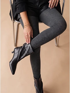 Dámske hrubé krycie pančucháče z bavlny, antracitové, FashionStreet UY3216