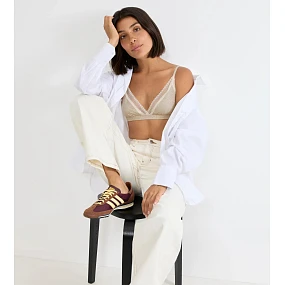 Dámske nohavičky GO Ribbed R Bralette - GRAY - St. béžová M013 - SLOGGI Dámske nohavičky GO Ribbed R Bralette - GRAY - St. béžová M013 - SLOGGI