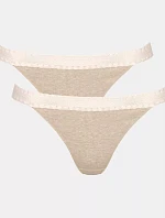 Dámske tangá GO Ribbed R C2P - GRAY - sivé M013 - SLOGGI