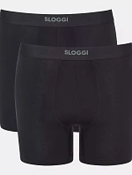 Pánske boxerky EVER Ease Short 2P - BLACK - black 0004 - SLOGGI