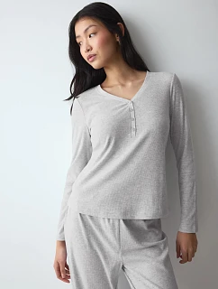 Svetre Mix & Match LSL Top Soft, šedá farba Grey Combination – TRIUMPH