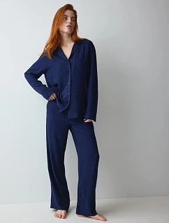 Dámske pyžamo Amourette Jacquard PW tmavomodré – TRIUMPH