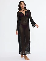 BEACH MYWEAR – Háčkované maxi šaty so šnurovaním a zlatou korálkou Triumph