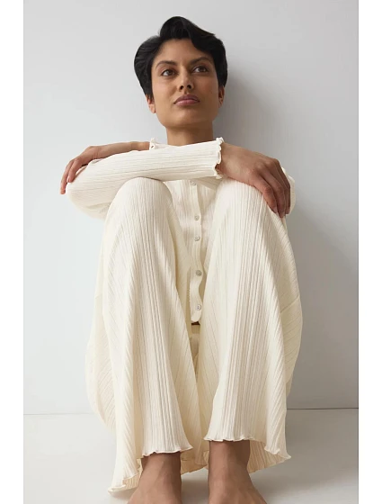 Versatile Rib Straight Trousers - Silk White - TRIUMPH Silk White - TRIUMPH Versatile Rib Straight Trousers - Silk White - TRIUMPH Silk White - TRIUMPH