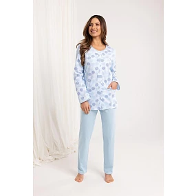 Pyžamo Regina 710 dlouhé/r M-XL Z25/26 dámské rozepínací Pyžamo Regina 710 dlouhé/r M-XL Z25/26 dámské rozepínací