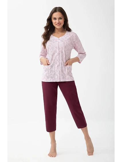 Piżama Luna 1305 7/8 M-XL L26 rozpinana Piżama Luna 1305 7/8 M-XL L26 rozpinana