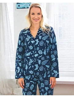Pyžamo Key LNS 533 B26, s dlhými rukávmi, veľkosti S–XL, na zapínanie