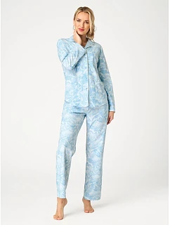 Pyžamo Key LNS 657 B26, dlouhé rukávy, velikosti S–XL, rozepínací
