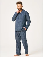 Pyžamo Key MNS 912 B26 s dlhými rukávmi, veľkosti M–2XL, zapínacie Pyžamo Key MNS 912 B26 s dlhými rukávmi, veľkosti M–2XL, zapínacie
