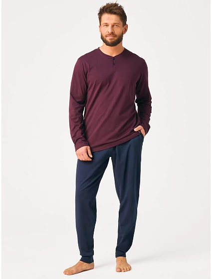 Pyžamo Key MNS 275 dlouhé rukávy M–2XL