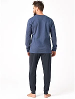 Pyžamo Key MNS 614 dlouhé rukávy, velikosti M–2XL Pyžamo Key MNS 614 dlouhé rukávy, velikosti M–2XL