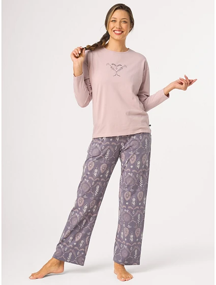Pyžamo Key LNS 924 dlouhé rukávy, velikosti S–XL Pyžamo Key LNS 924 dlouhé rukávy, velikosti S–XL