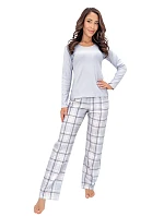 Pyžamo Donna Dani Long Grey, dlouhé rukávy, velikosti S–XL Pyžamo Donna Dani Long Grey, dlouhé rukávy, velikosti S–XL