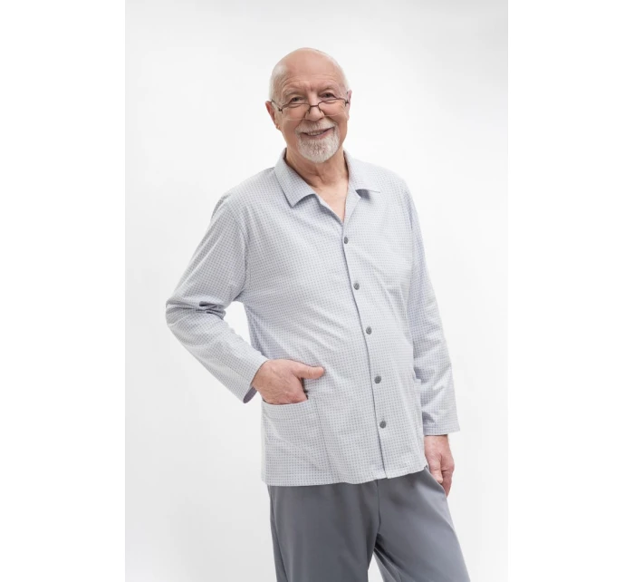 Pánske pyžamo Martel 403 Antoni III dĺžka/r 3XL-4XL pyžamo na zips Pánske pyžamo Martel 403 Antoni III dĺžka/r 3XL-4XL pyžamo na zips