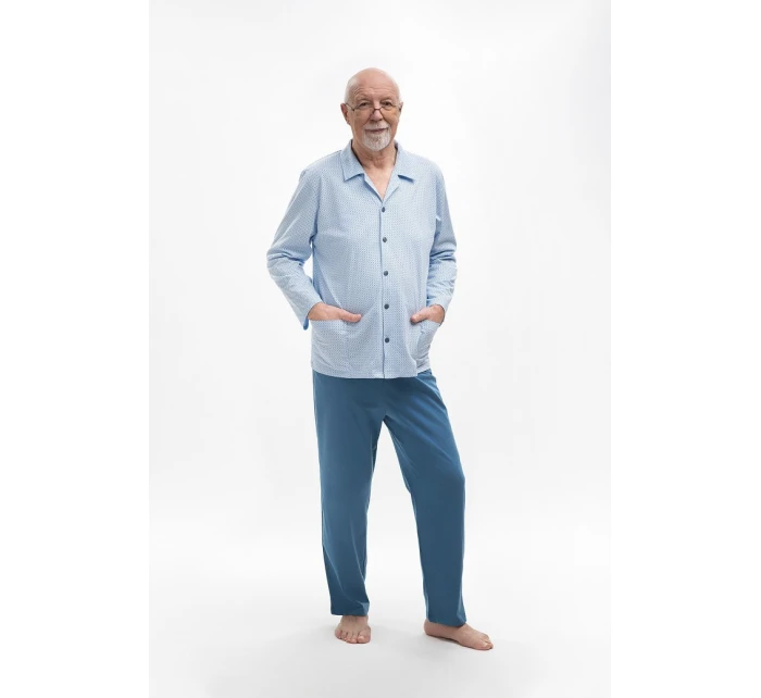 Pánske pyžamo Martel 403 Antoni III dĺžka/r 3XL-4XL pyžamo na zips Pánske pyžamo Martel 403 Antoni III dĺžka/r 3XL-4XL pyžamo na zips