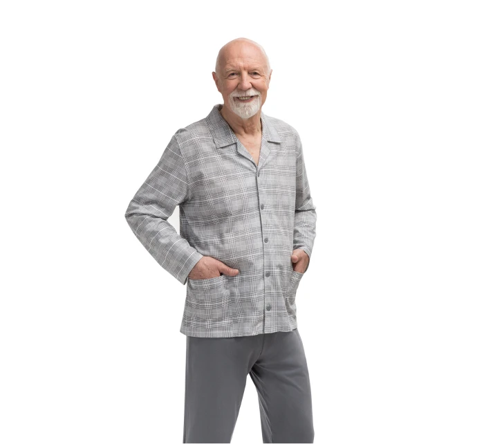 Pánske pyžamo Martel 403 Antoni III dĺžka/r 3XL-4XL pyžamo na zips Pánske pyžamo Martel 403 Antoni III dĺžka/r 3XL-4XL pyžamo na zips