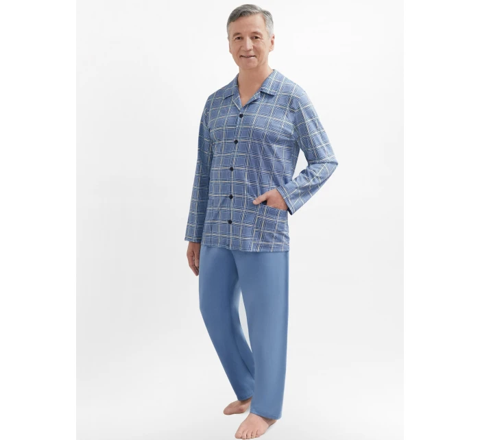 Pánske pyžamo Martel 403 Antoni III dĺžka/r 3XL-4XL pyžamo na zips Pánske pyžamo Martel 403 Antoni III dĺžka/r 3XL-4XL pyžamo na zips