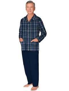 Pánske pyžamo Martel 403 Antoni III dĺžka/r 3XL-4XL pyžamo na zips