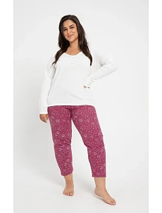 Taro Estella 3005 3/4 2XL-3XL dámske pyžamoZ24
