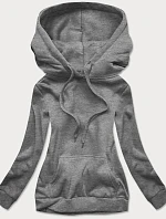 Tmavo šedá dámska tepláková mikina (W02-5)