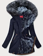 Dámska nepremokavá parka navy blue-grey (m-923)