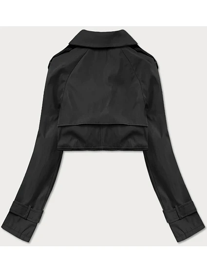 Černý kabát s páskem model 17032514 - Ann Gissy