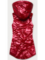 Červená dámska lesklá vesta (HS-1817)