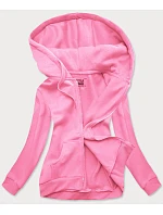 Světle růžová dámská sportovní mikina model 22372271 - J.STYLE Světle růžová dámská sportovní mikina model 22372271 - J.STYLE