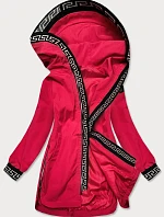 Jednoduchá červená dámska bunda (B8017-4)