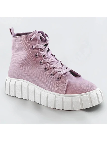 Šněrovací boty ve vřesové barvě z imitace semiše model 17209340 - VIA GIULIA