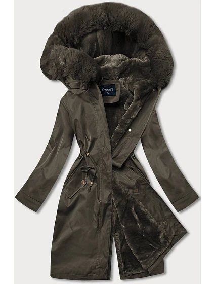 Dámska zimná bunda Teddy khaki (b537-11) Dámska zimná bunda Teddy khaki (b537-11)